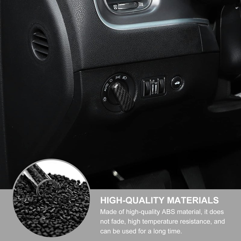 Jimen غطاء زر مفتاح المصباح الأمامي (ألياف الكربون) ل دودج تشالنجر 2015+، ل دودج تشارجر 2010+، ل دودج دورانجو 2011+ - Image 3